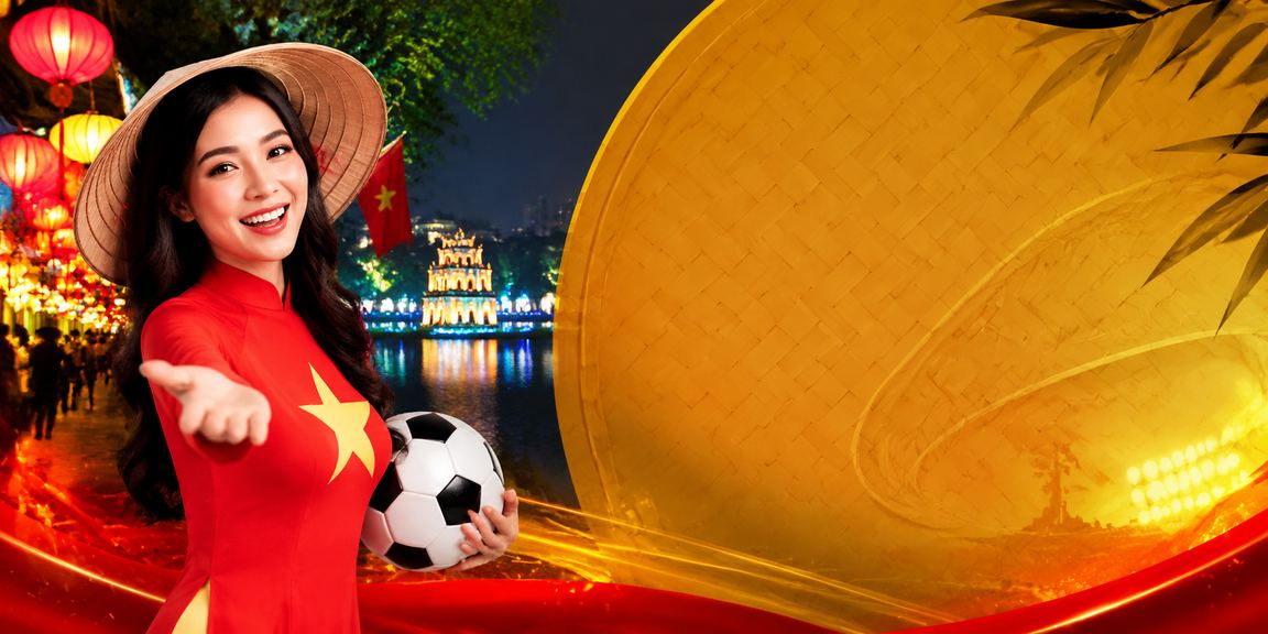 Người hâm mộ bóng đá đặt cược trực tuyến tại Hà Nội với nón lá truyền thống