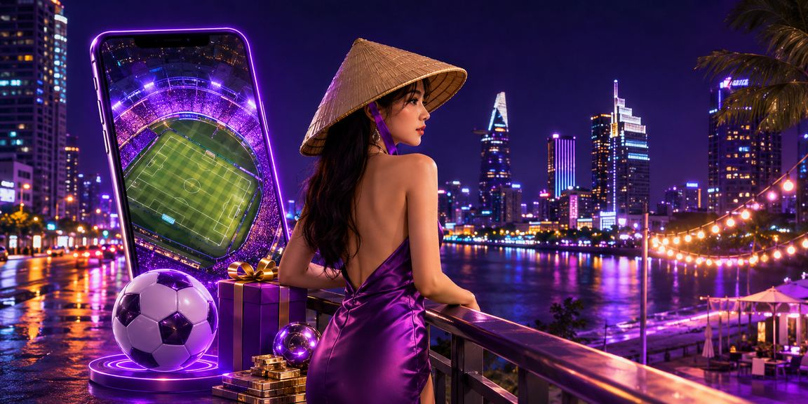 Người dùng cá cược thể thao tại thành phố Hồ Chí Minh với nón lá truyền thống