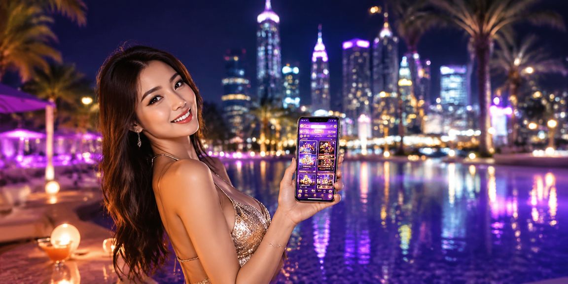 Giao diện ứng dụng casino neon tại Nha Trang về đêm